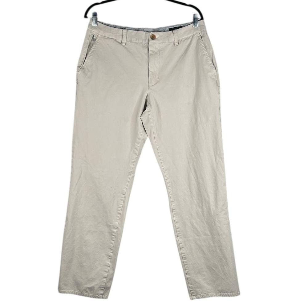 Bonobos Men's Tan Khaki Classic Preppy Chico Straight Leg Pants Size 34x32
